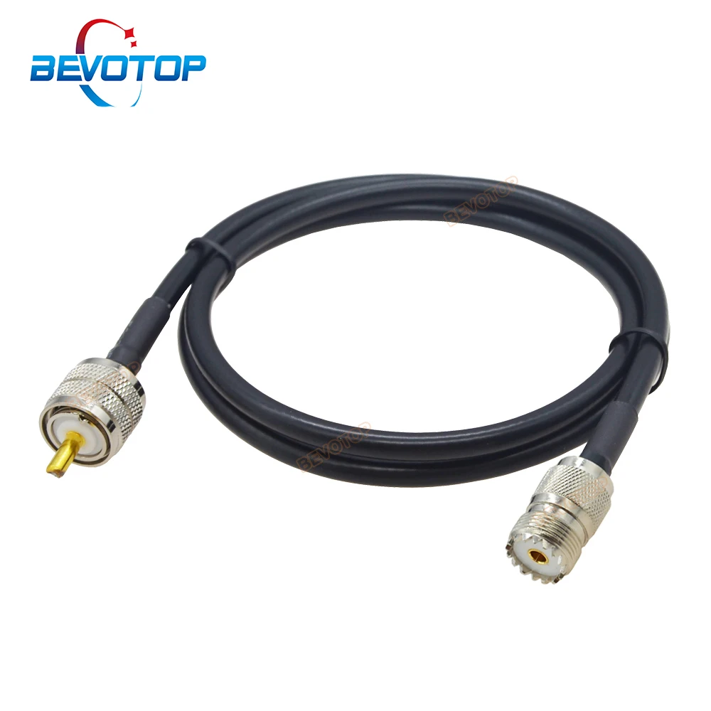 Cable Puente BNC A UHF RG58, Conector Macho A SO239 Macho, Extensión