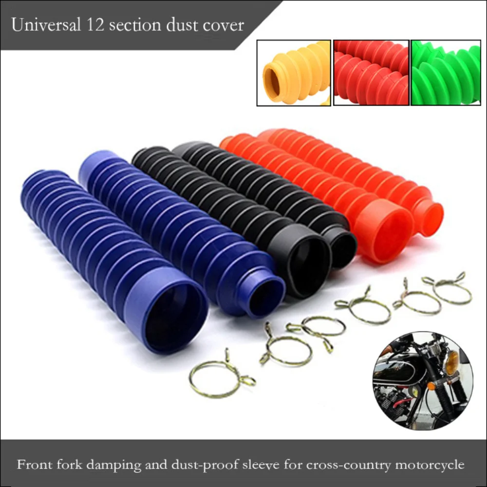 

2Pcs Motorcycle Front Fork Cover Gaiters Gators Boot Shock Protector Dust Guard for Off Road Pit Dirt Bike Motocross Bicycle ATV