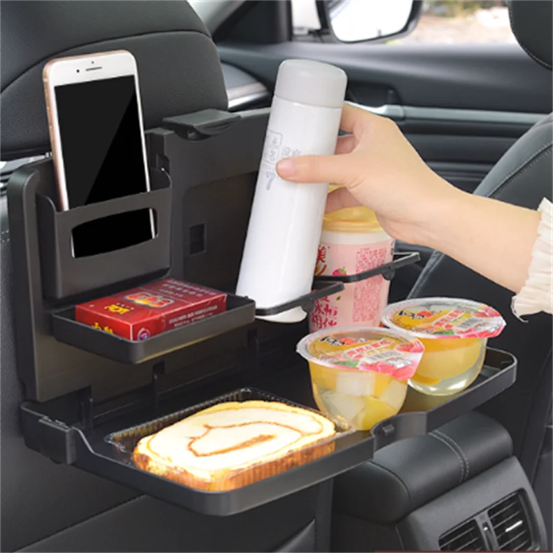 1Pc Folding Universal Car Bracket for Food Tray Drink Holder Auto Back