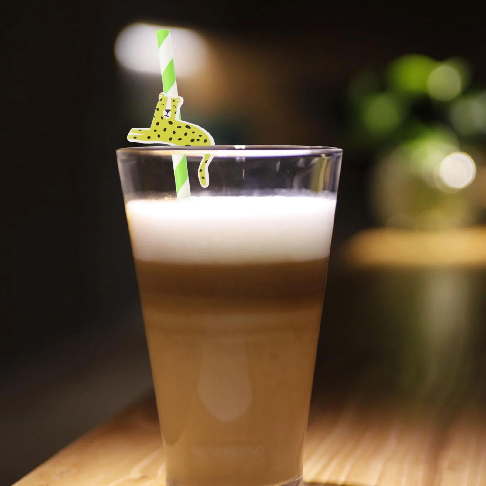 48 Pcs Smoothie Straws Disposable Paper Coffee Convenient Degradable Colorful Lovely Drink