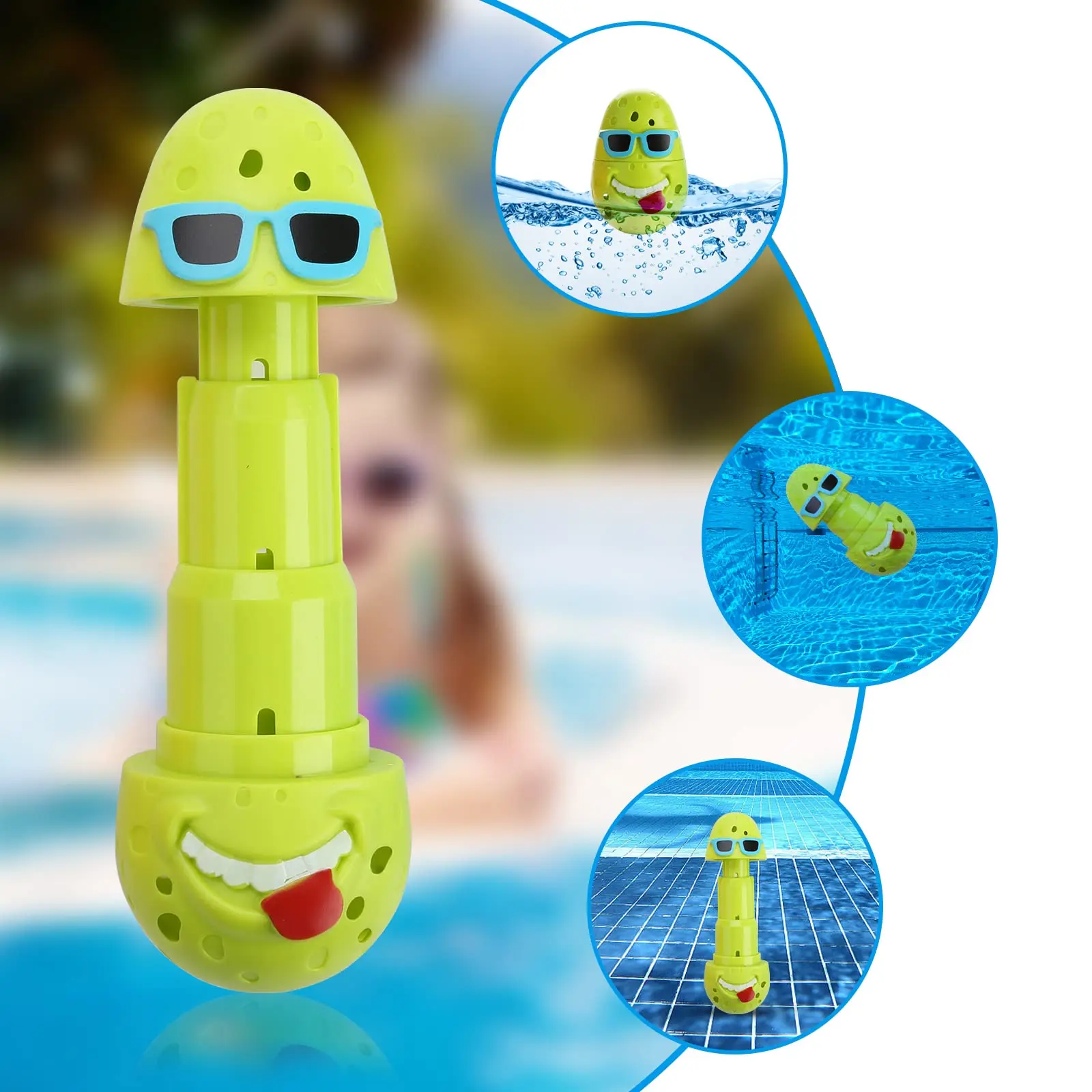 3pcs Clown Egges Swimming Toys Pool Diving Toys Cute Egg Diving Sticks Swimming Pool Dive Toys for Kids Summer Water