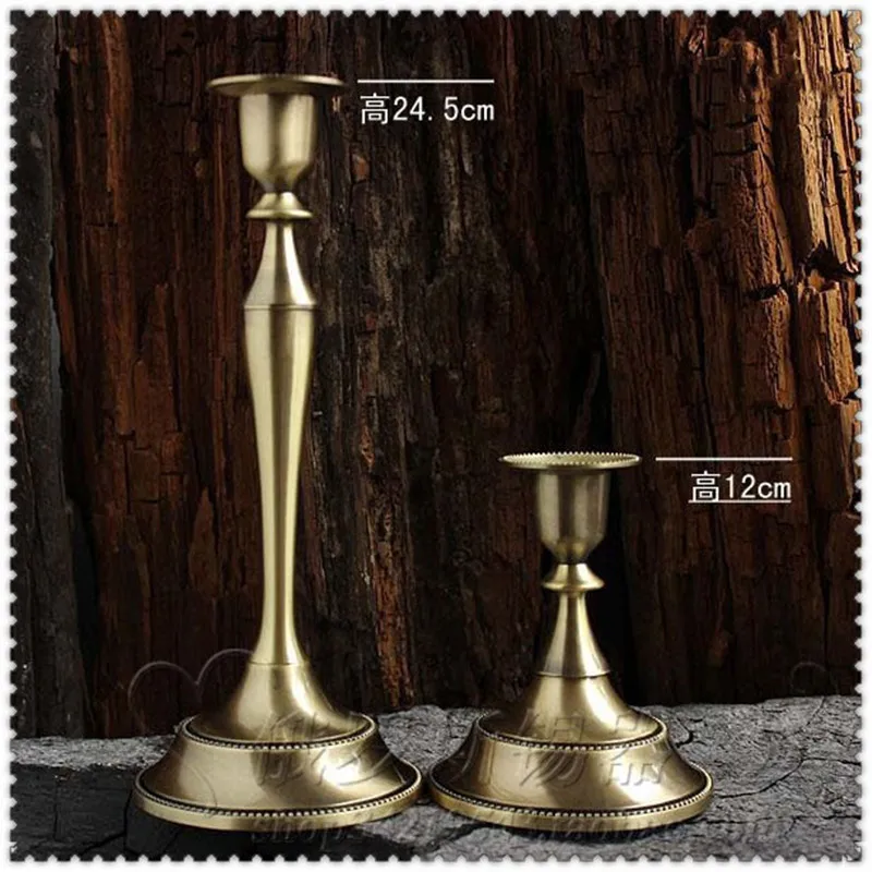 Wedding Zinc Alloy Retro Candle Holder Romantic Dinner Candlestick