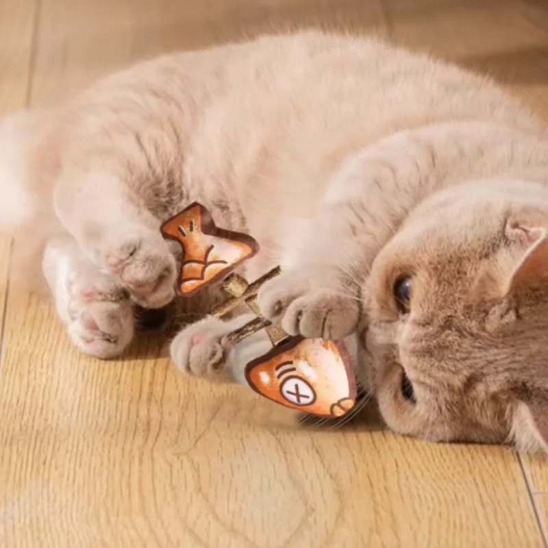 Jouet à mâcher interactif Silvervine pour chat, motif poisson grillé, accessoire de jeu pour chatons et hygiène bucco-dentaire._voghion.com