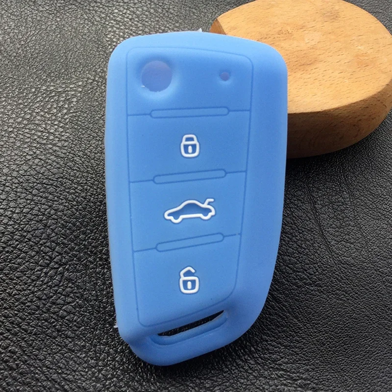 Key Case Cover Key Case Silicone Car Key Cover Case For JAC S2 Refine S3 S4 S5 S7 R3 A5 3button key Accessories