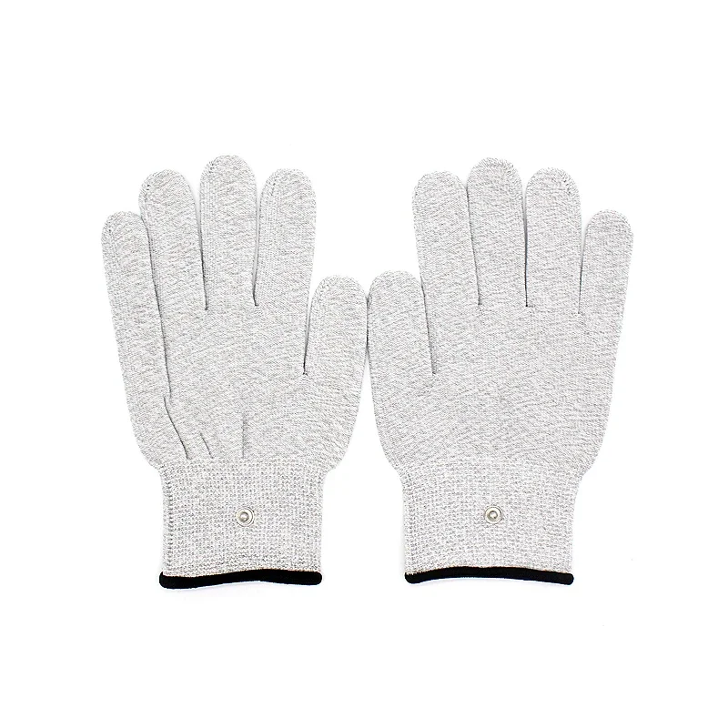 قفازات القطب الجوارب براسر موصل الألياف الفضية كابل موصل العضلات محفز عشرات جهاز تدليك الجسم القدم اليد