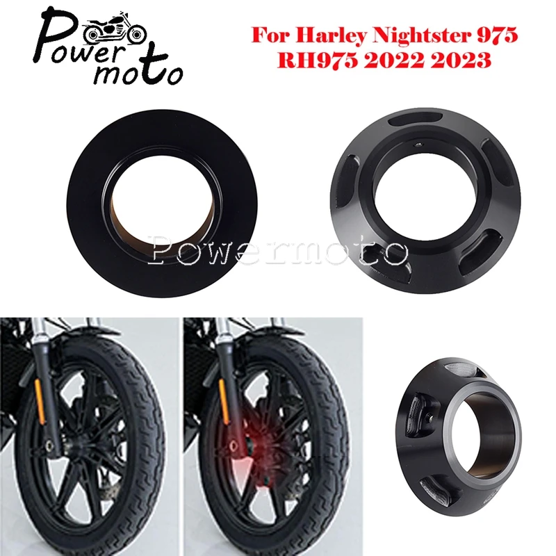

For Harley Nightster 975 RH975 22-23 Motorcycle Aluminium Black Accessories Wheel Bushing Front Right Front Axle Cover Motorbike