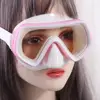 PVC Strap Kids Swim Goggles Anti Fog with Nose Cover Pool Swim Eyewear Vibrant Colors Anti-Leak Snorkel Swimming Goggles Girls 3