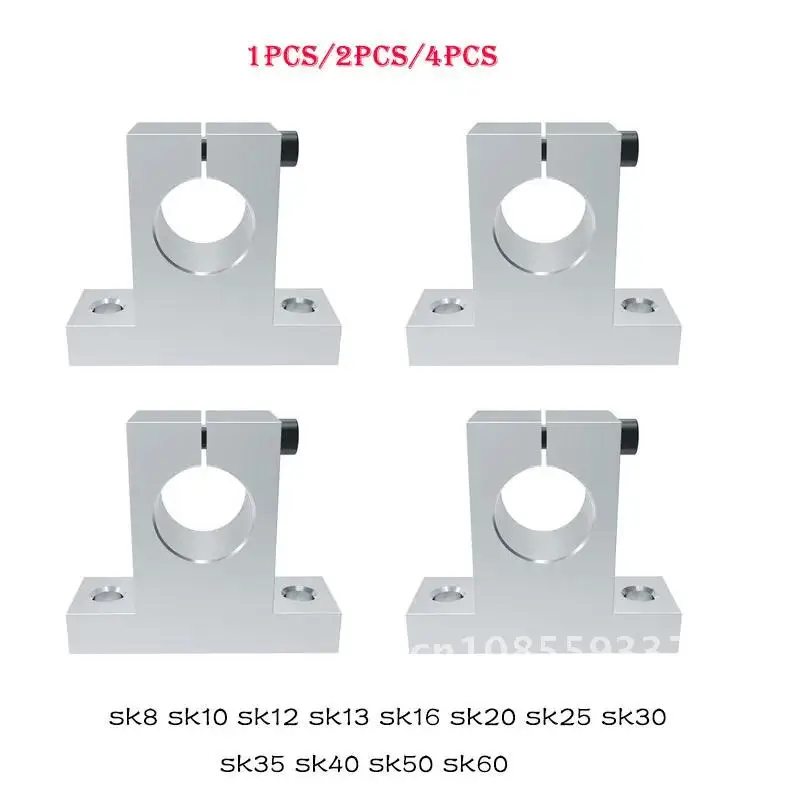

1/2/4PCS SK8 Linear Bearing Rail Shaft Support SK10 SK12 SK13 SK16 SK20 SK25 SK30 For XYZ Table Axis CNC Router 3D Printer Parts