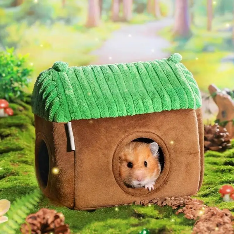 Pet Sleeping Bed Hammock Warm Bed Small Animal Tube Cage House Small Animal Tube Cage House Hamster Warm Bed Guinea Tunnel Double Sided