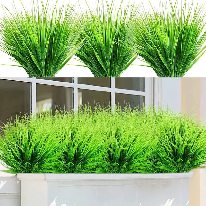 

Plastic Artificial Plants for Home Decoration, Water Grass, Eucalyptus, Green Grass, Flower Plant, Wedding, Table Decors, 7 Fork