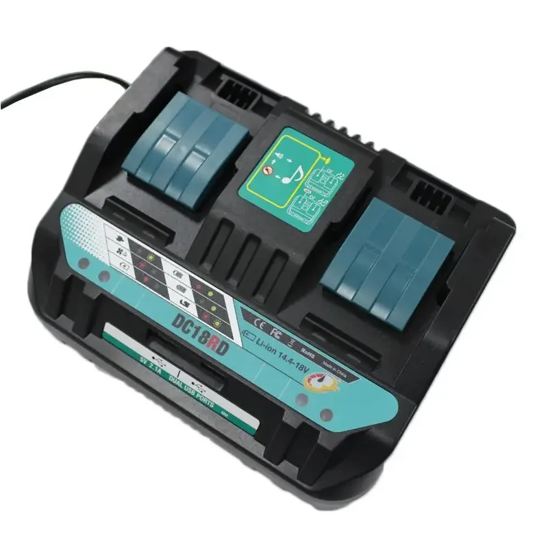 Newest Double Li-ion Battery Charger 4A Charging Current for 14.4V 18V BL1830 B