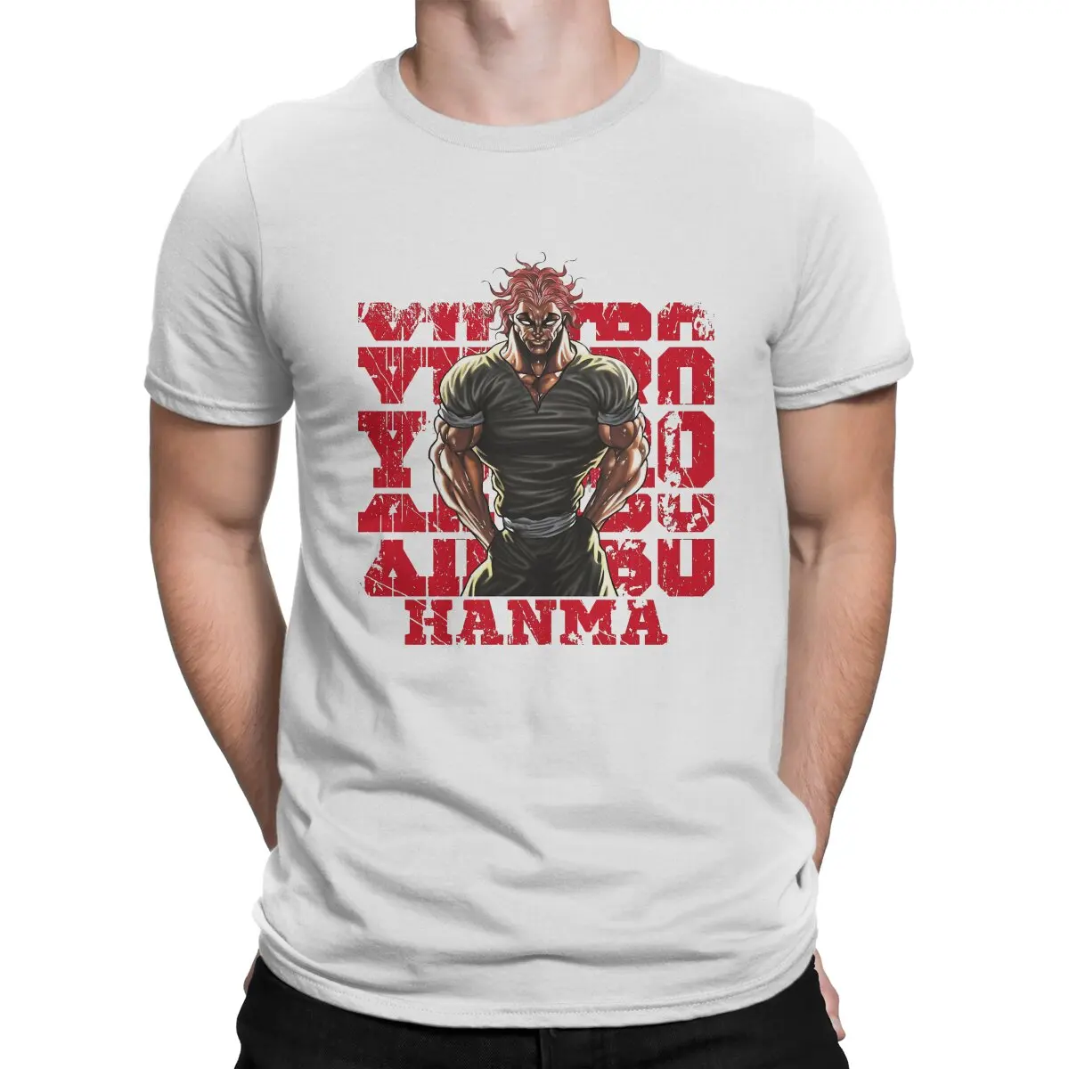 thumbnail image 1 of Yujiro Hanma el luchador Una camiseta especial de fitness BAKI Camiseta casual Cosas para adultos, 1 of 7