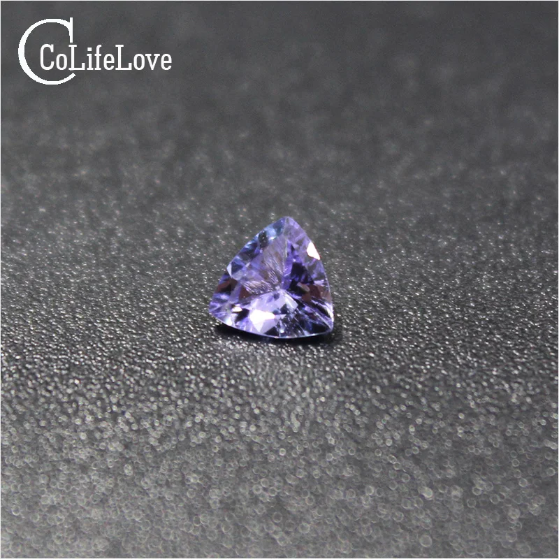 100% Natural Tanzanite Loose Gemstone 5mm * 5mm Trangle Shape Genuine VS Tanzanite Loose Stone
