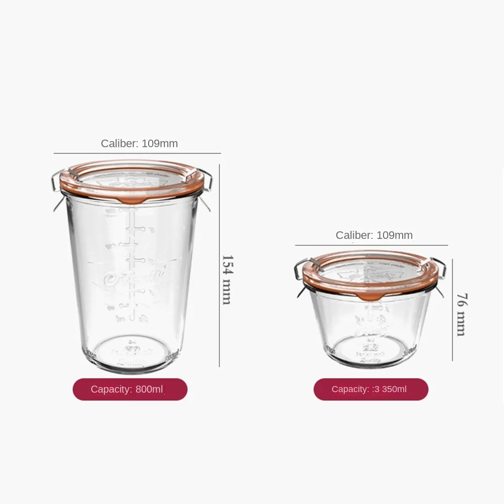 Vintage Transparent Sealed Jar Glass Large Capacity Kitchen Storage Tight Jar Tea Grains Snacks Storage Jars