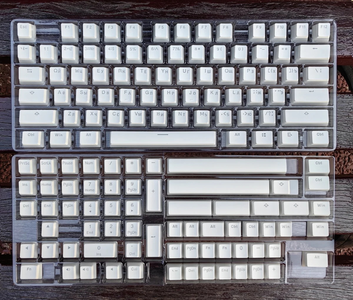 DIY, Pudim Layout, russo, 108 teclas, Jogo PBT