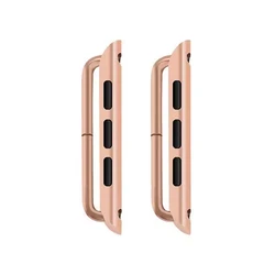 Premium Stainless Steel Connector Adapter Set for Apple Watch - Sleek and Durable Design Accessories (Rosegold)