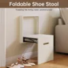 Folding Shower Bench Entryway Stool Wall Mounted Folable Shoe Changing Stool for Bathroom Living Space Saving Extenable Bench ﻿ 6