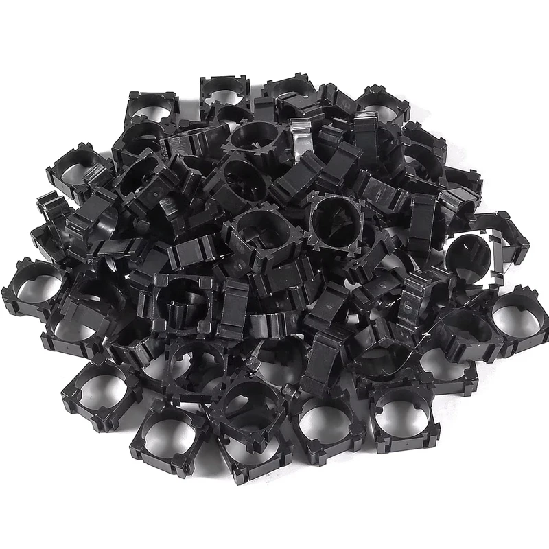 100PCS 18650 리튬 배터리 홀더 원통형 방진 플라스틱 배터리 팩 브래킷 리튬 이온 배터리 스페이서 셀 홀더