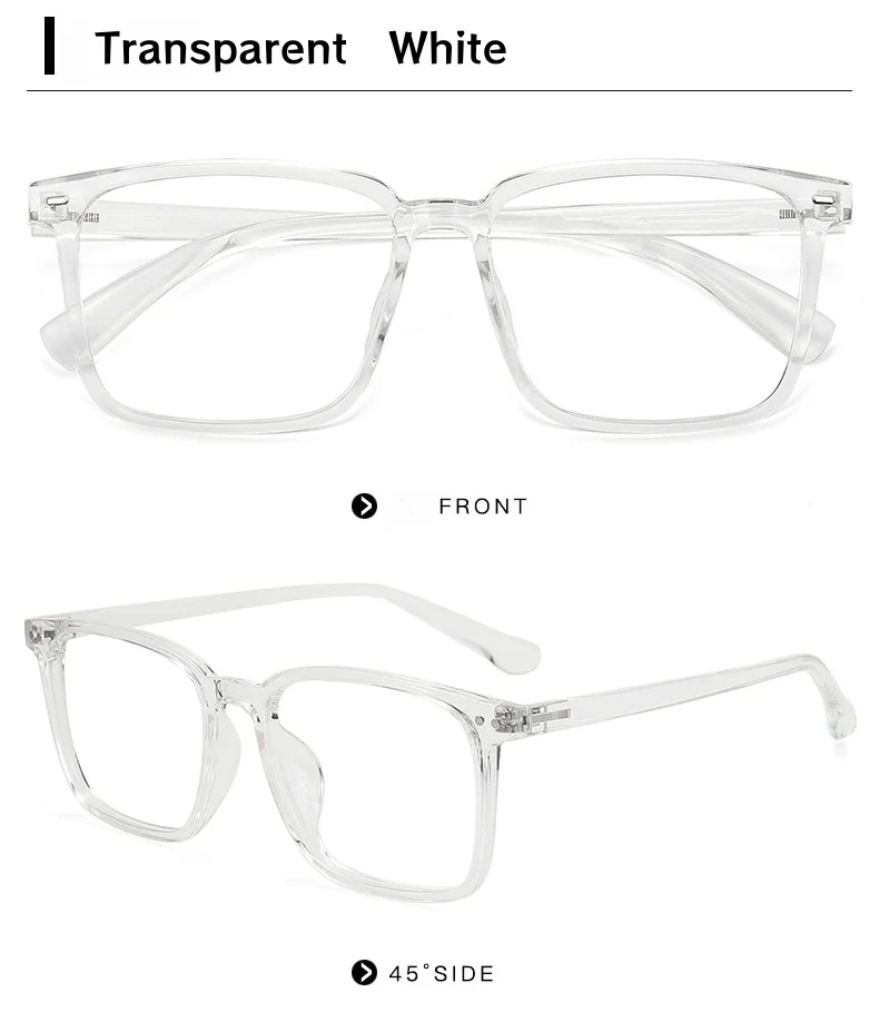 YCFoya Männer Ultra-licht Fashion Square TR90 Flexible Brillen Rahmen Optische Verordnung Frauen Gläser Rahmen M109001 – Detail 10