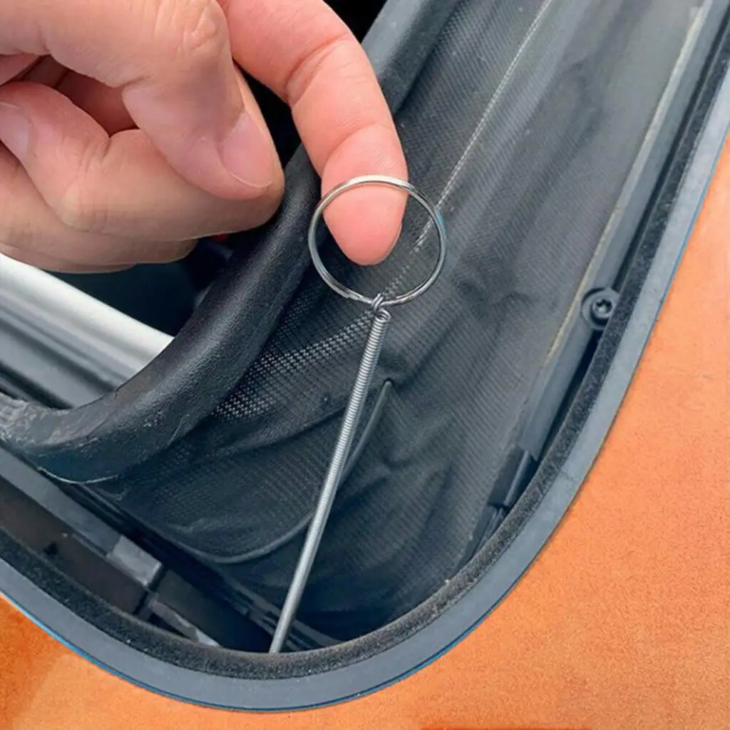 Flexible Car Drain Dredge Sunroof Cleaning Scrub Brush Tool 150CM Stainless Steel Drainage Hole Water Tube Accessories Universal car drain cleaning brush