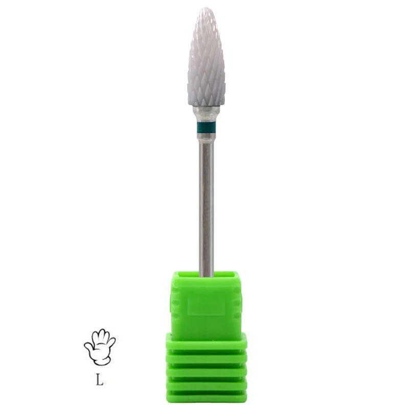 Special left-handed used ceramic milling cutters electric drill nail drill bit for removel gel polish varnish 3