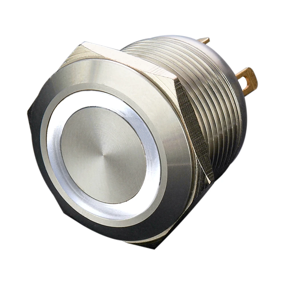 22mm Economic Type 3V 6V 12V 24V Ring Led Lamp Metal Waterproof Electric Switch