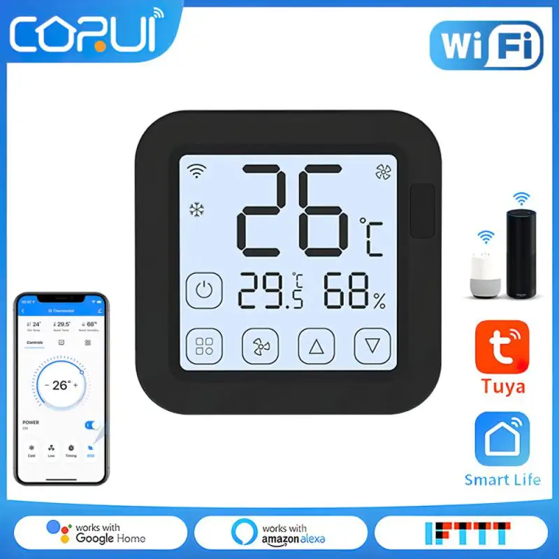 

Timing T And H Remote Controller Lcd Screen Touch Button Wifi Ir Thermostat Wireless Temperature And Humidity Sensor