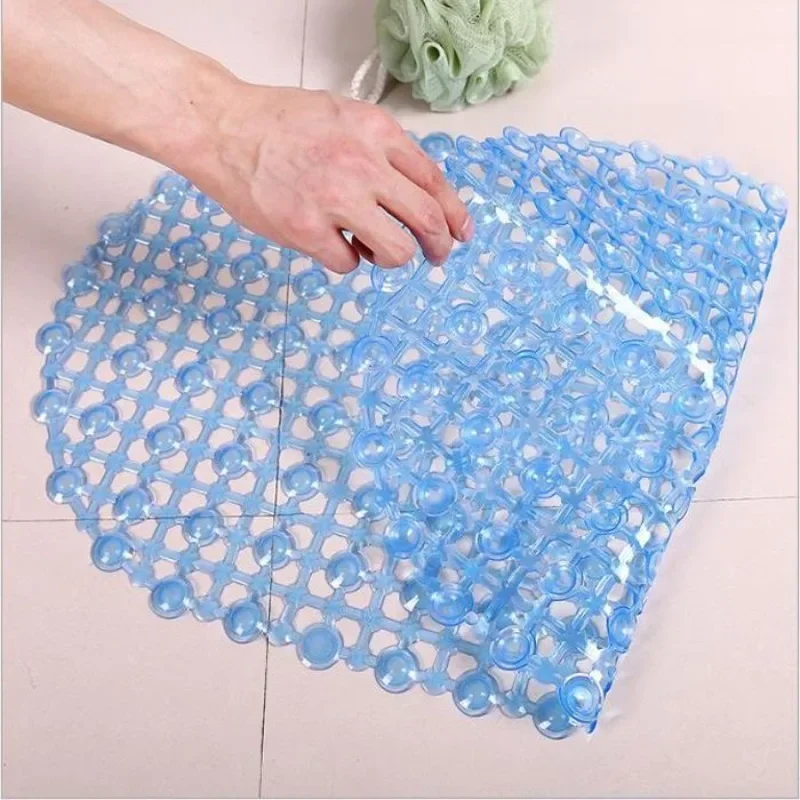 PVC Anti-slip Bath Mat with Suction Cup Soft Shower Mat Massage Anti-slip Bath Home Bathroom Accessories