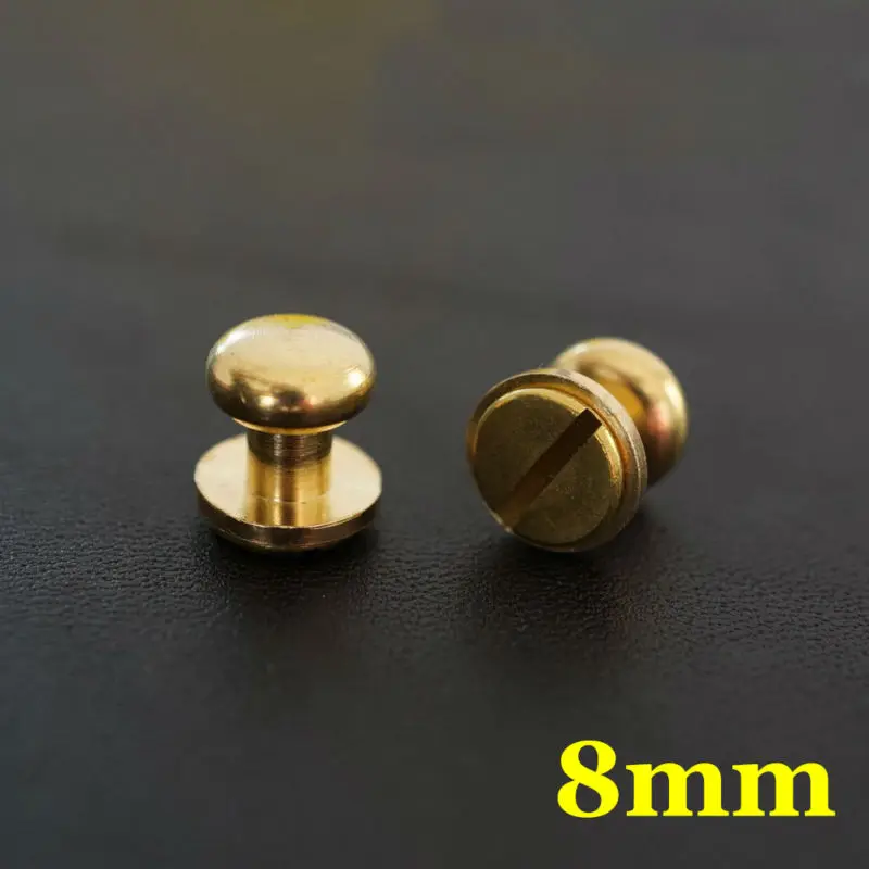 

50pc Q6-8mm Solid Brass belt screw Chicago Screw Leathercraft accessories customize service