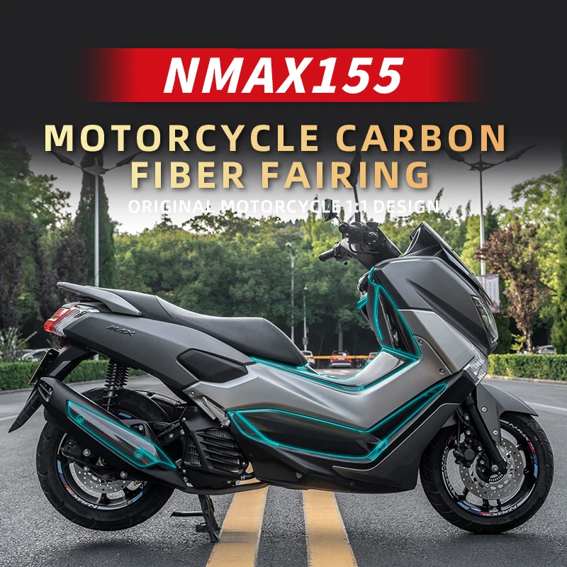 Used For YAMAHA NMAX155 2016 2019 Years Carbon Fiber Protective Stickers 3D Soft Adhesive Of Motorcycle Accessories Decals Refit