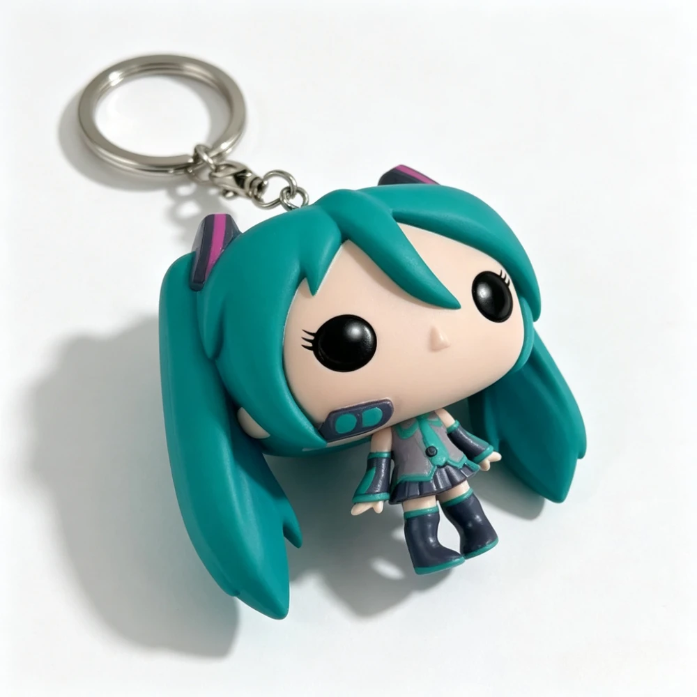 Anime Hatsune Miku Vinyl Keychain Toy Figure
