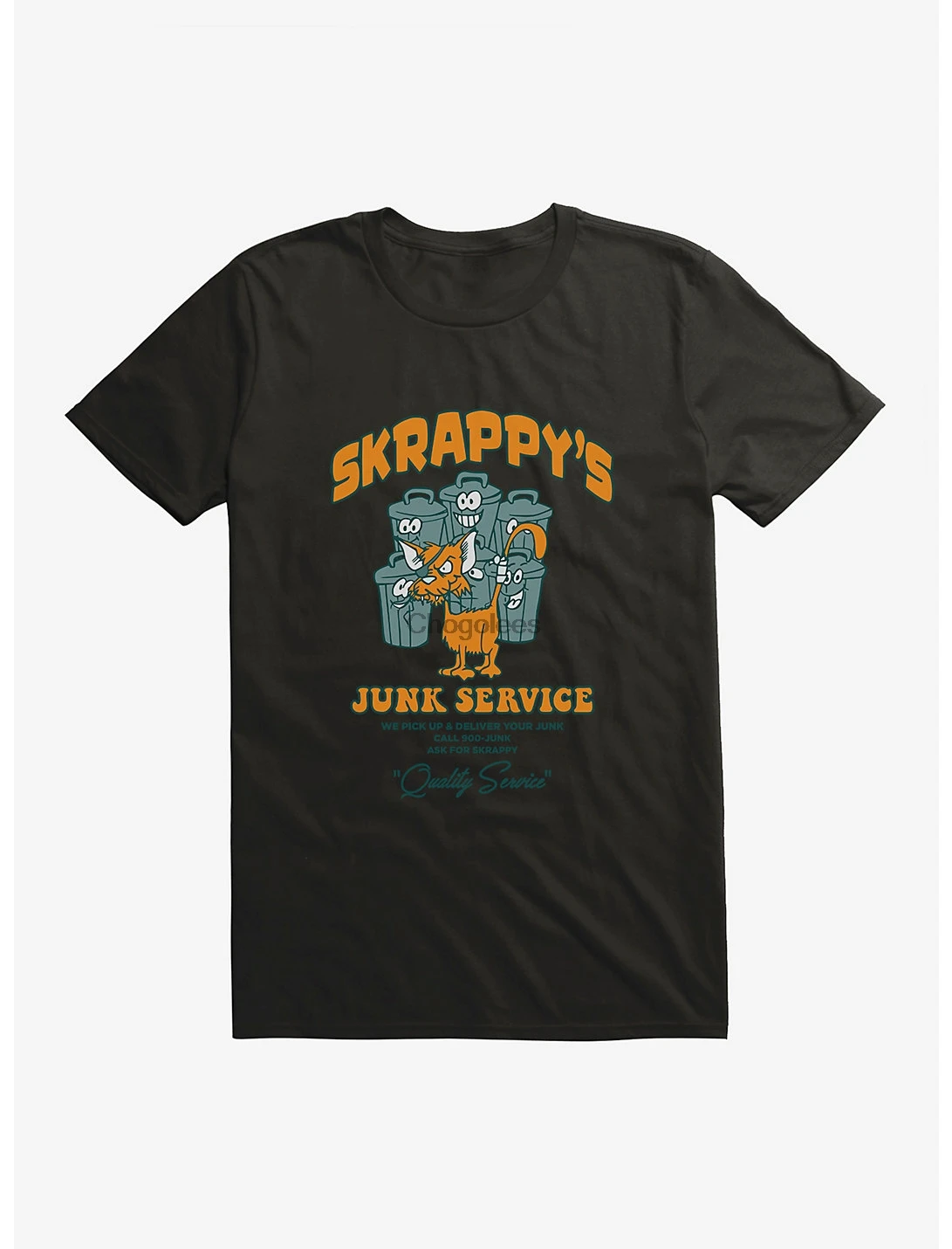 Skrappy's Junk Service Alley Cat T-Shirt BLACK hi-res |