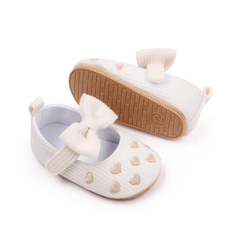 Baby Shoes 0-1Y Non Slip Fabric Sole Newborn Walking Shoes Cute Baby Sweet Princess Newborn