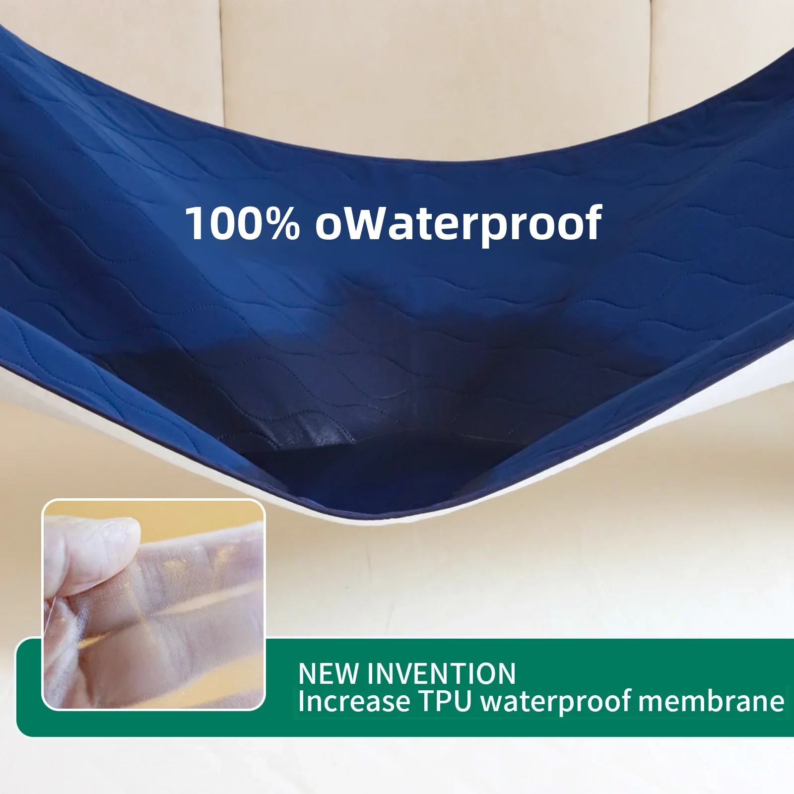 성인용 미끄럼 방지 세척 가능 기저귀, 가황 고무 바지, 노인 간호 패드, 크로스보더