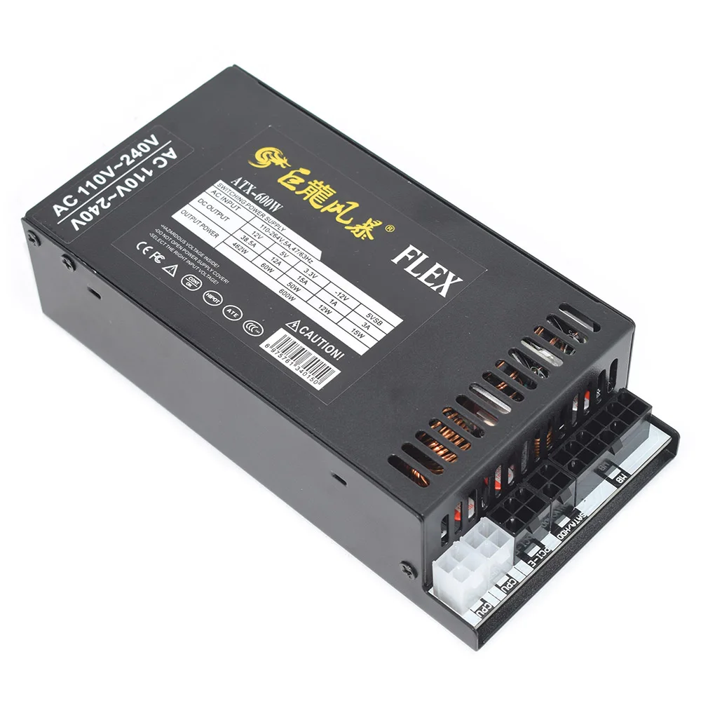 600Wフルモジュラー1U Flexs ATXS PSUS PC電源110-264V For K39