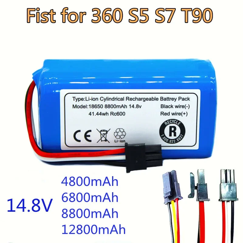 Nova Bateria do Aspirador do Robô Bateria do Aspirador do Robô 360 s5 s7 T914.8 v 6800mah 100 Novo - Image 4