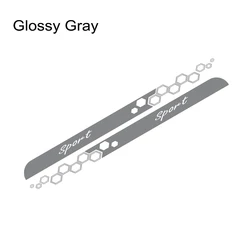 Honeycomb Graphics Sport Styling Vinyl Decals - Car Sticker Accessories (Glossy Gray)