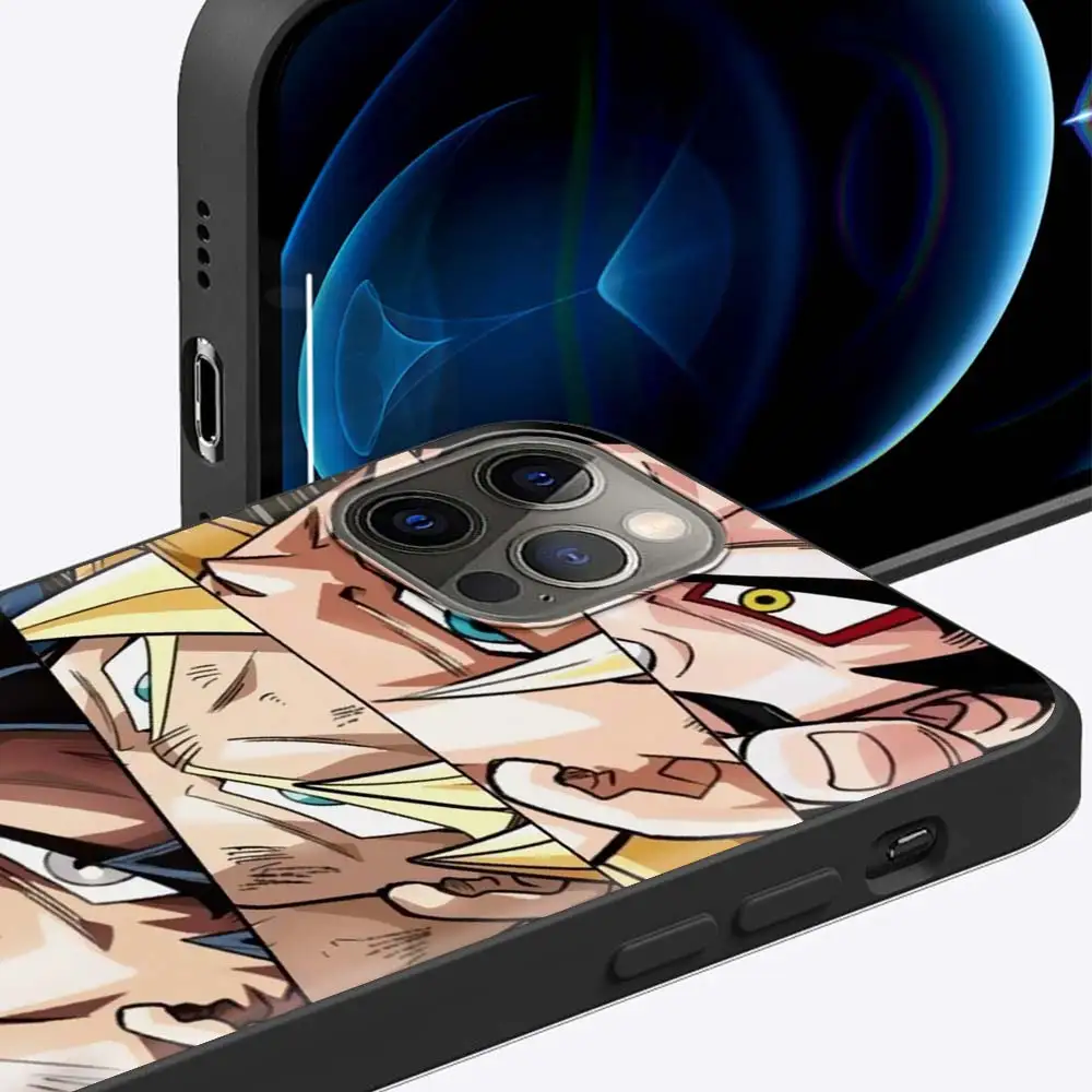 cool iphone 12 pro max cases Anime Dragon Ball Funda Case For Apple iPhone 13 11 12 Pro 7 XR X XS X Max 8 6 6S Plus 5 5S SE 2022 Phone Coque Black Soft Capas iphone 12 pro max silicone case