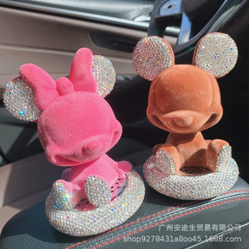 ديزني الكرتون أنيمي ميكي ميني ماوس سيارة زخرفة الم...