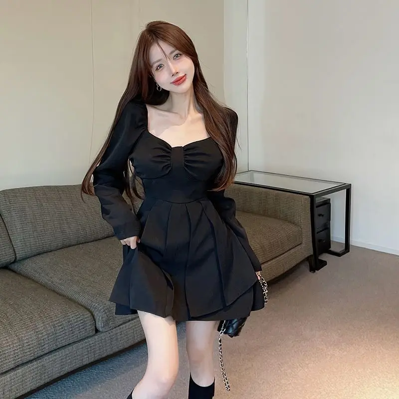 Long Sleeve Mini Dresses for Women 2023 Party Solid Sexy