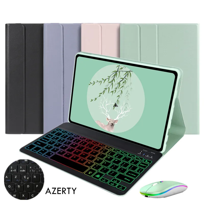 Rainbow Keyboard Clavier para Xiaomi Case para Redmi Pad se 2023 Azerty Francês Espanhol e Português 11 em