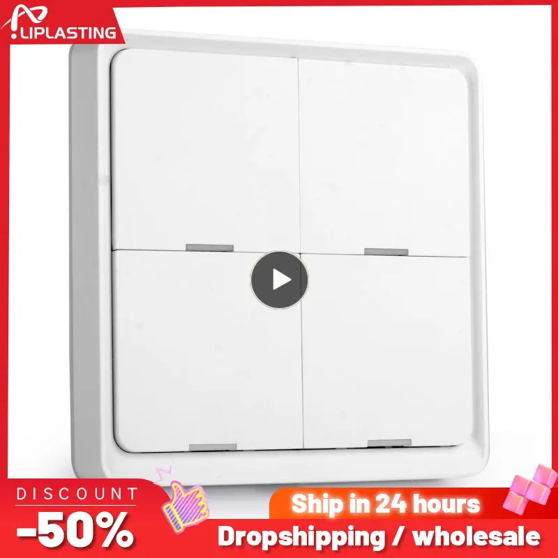 

Беспроводной кнопочный переключатель Tuya, 4 клавиши, 12 режимов работы, работает с приложением Smart Life