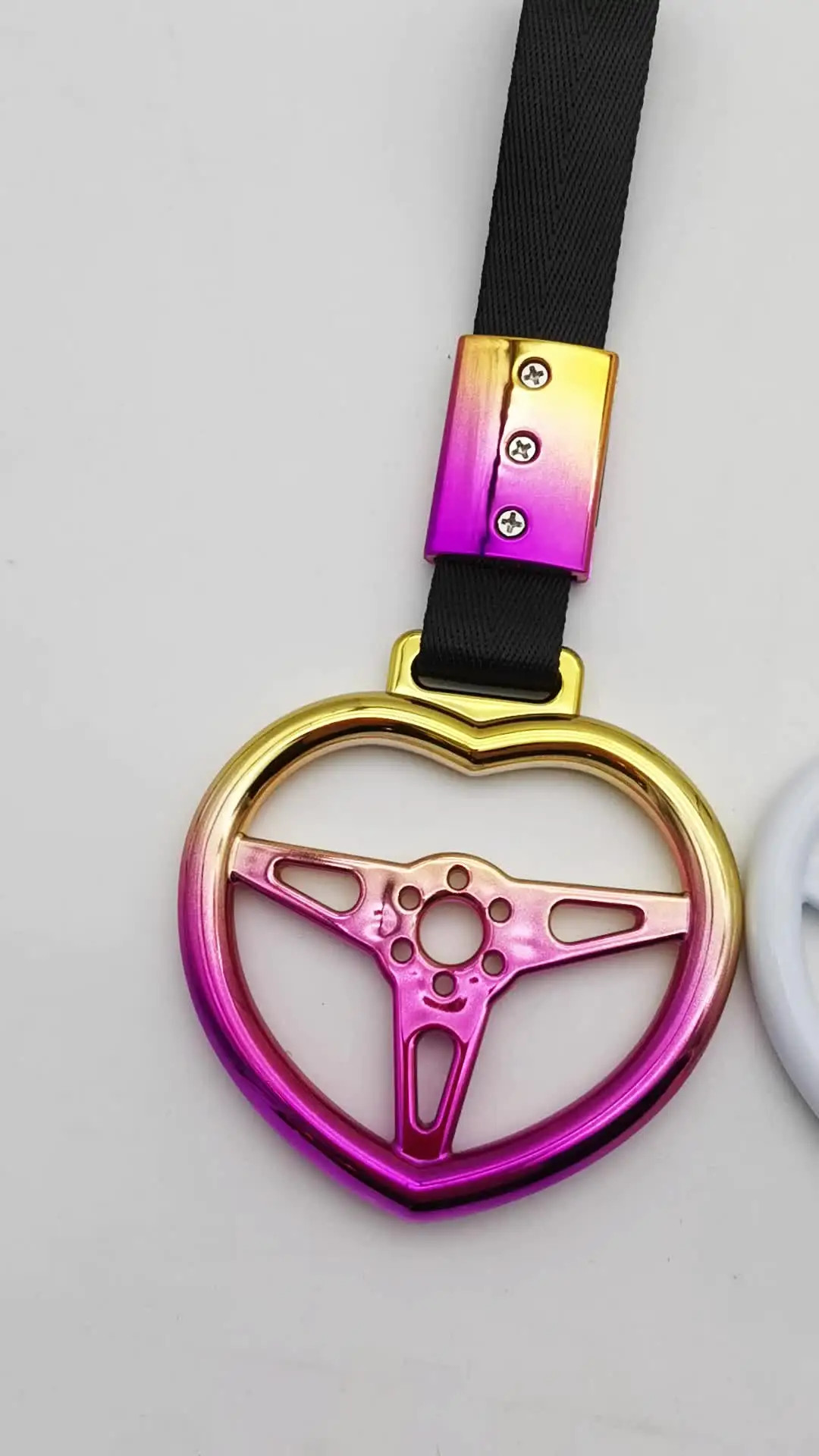 Яркий Автомобильный Буксировочный Ремень Tsurikawa кольцо в форме сердца JDM ручка для