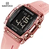 NAVIFORCE Watches for Women LCD Digital Movement Female Clock Trend Wild Waterproof Silicone Strap Sport Electronic Wristwatches