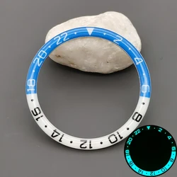 38mm Flat Blue Luminous Resin Aluminium Watch Bezel Insert (03)
