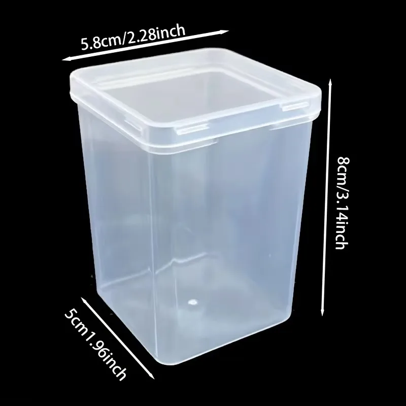 Pack of Clear Plastic Storage Boxes with Hinged Lids – Lightweight and Stackable for Home and Office Organization