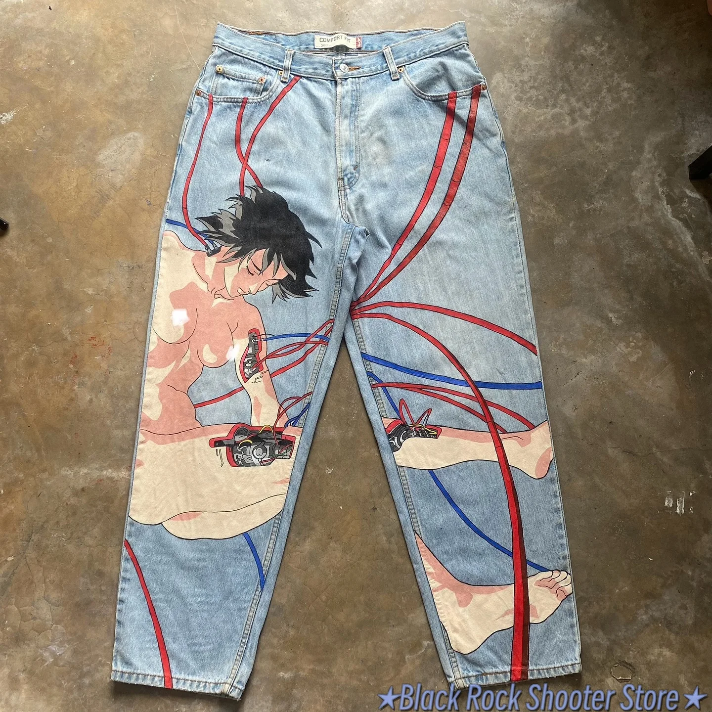 Harajuku Popular Y2k Baggy Jeans Vintage Wide Leg Denim Pants Popular Anime Sweatpants Streetwear Couples Trouser Men Clothing 5