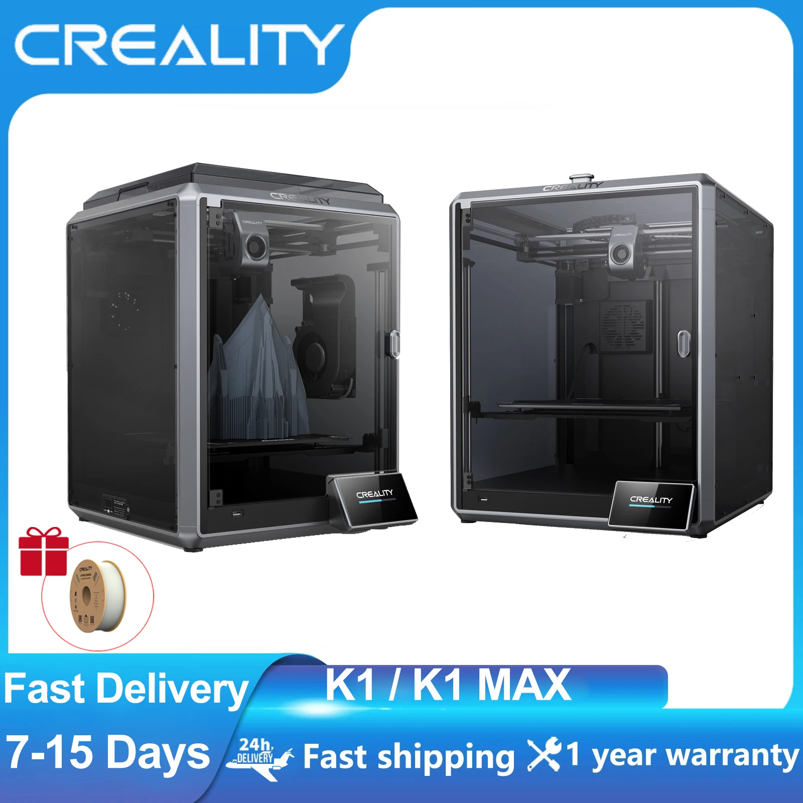 CREALITY K1/K1MAX 3D Printer Max Flow Powerful Dual Fan Cooling Hotend
