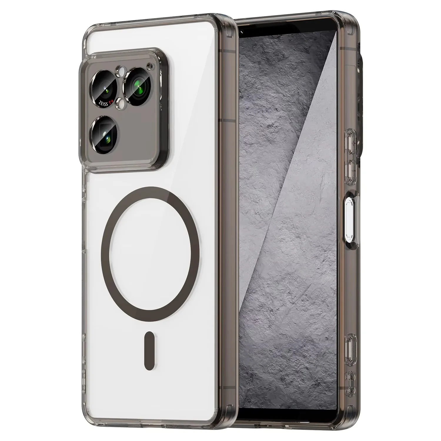 Clear Acrylic Hard Magnetic Shockproof Protective Case with MagSafe Compatibility
