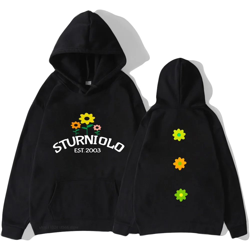 Sturniolo Triplets Hoodies Flowers Print Sweatshirts Autumn Winter Streetwear Women Unisex Hip Hop Tops Fashion Men Pullovers